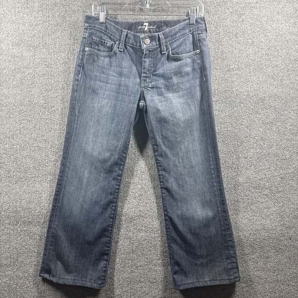 7 For All Mankind Jeans Womens 29 Dojo Trouser Flare Chain Link Pocket